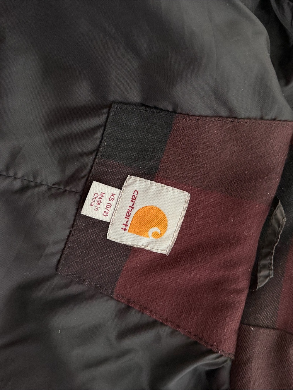 Carhartt Women’s Amoret Coat Black Hooded Puffer Parka XS - Picture 5 of 6